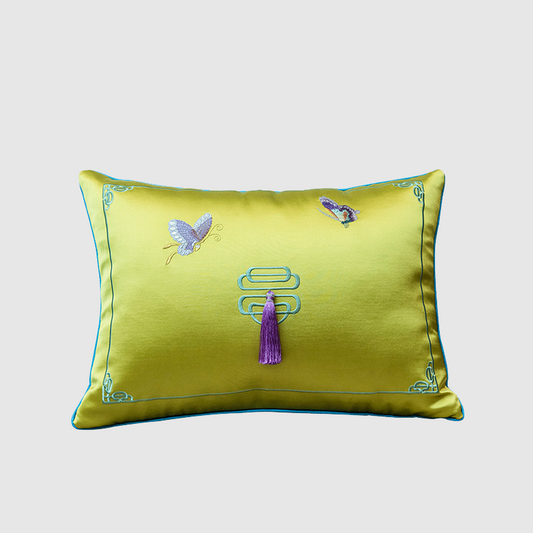 Chinese Butterfly Embroidered Pillow Case