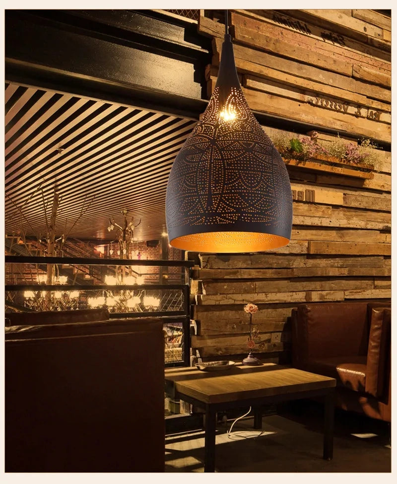 Marrakesh Perforated Metal Pendant Light