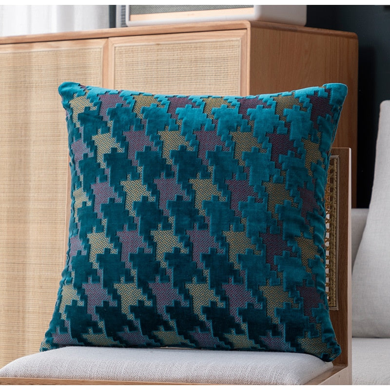 Houndstooth Throw Pillow Covers 45x45cm