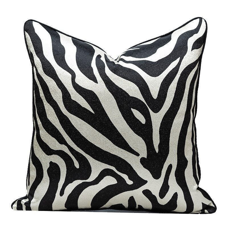 Black and White Zebra Striped Pillow Case