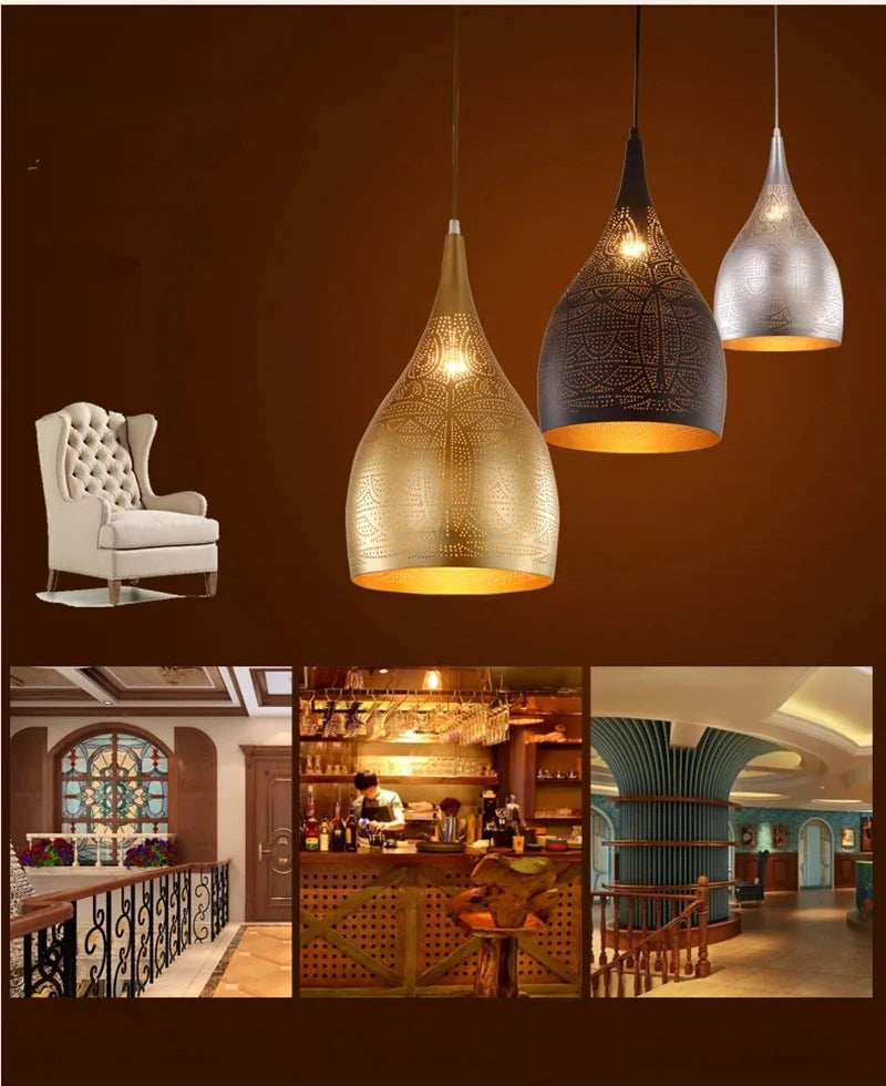 Marrakesh Perforated Metal Pendant Light