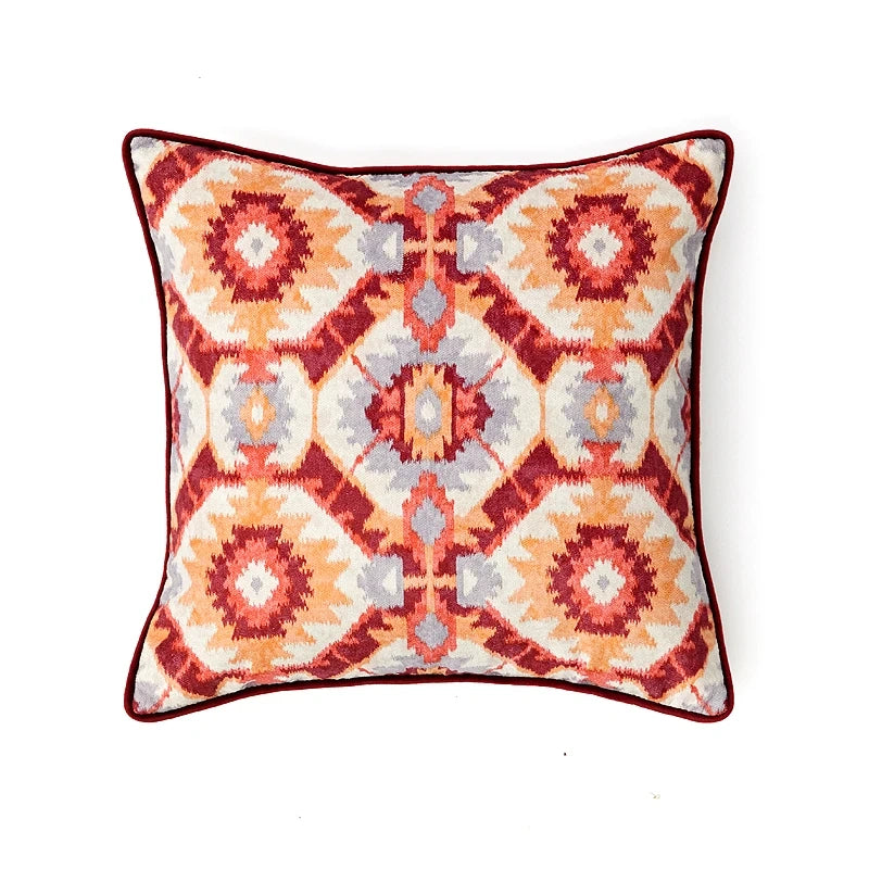 Vintage Palace Garden Tapestry Tassel Cushion Cover