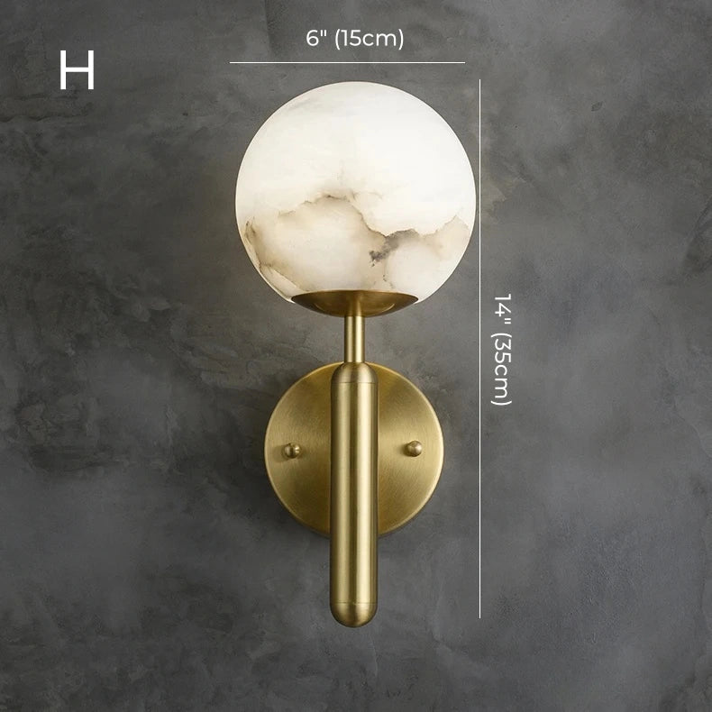 Daphne Laurel Alabaster Wall Sconce