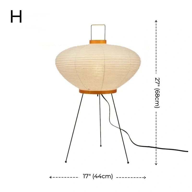 Aki Rice Paper Floor Lamp Collection