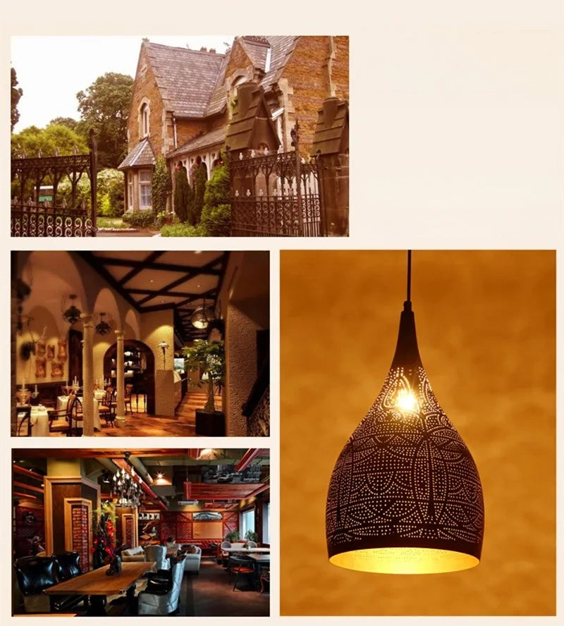 Marrakesh Perforated Metal Pendant Light