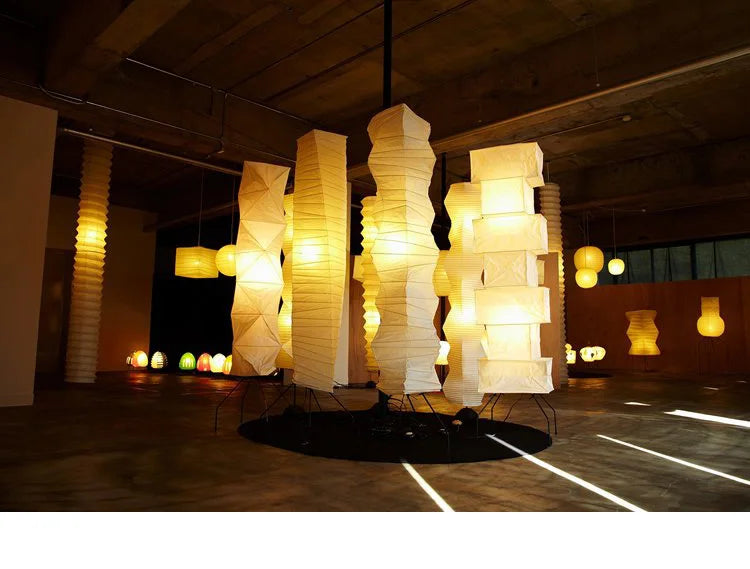 Aki Rice Paper Floor Lamp Collection