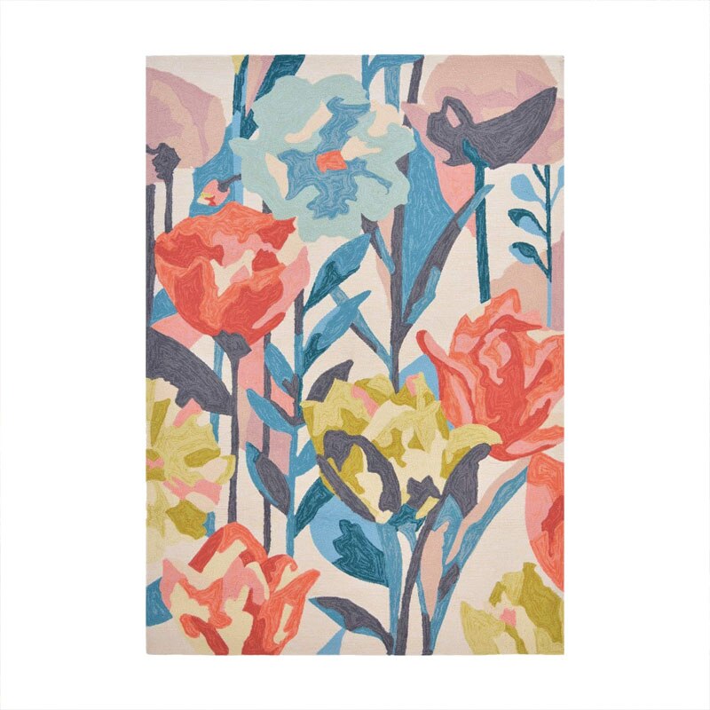 Abstract Plants Flowers Rugs – GabyBerg Design