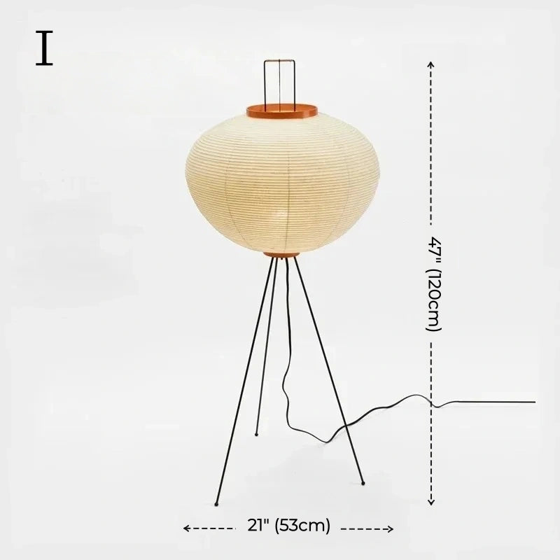 Aki Rice Paper Floor Lamp Collection