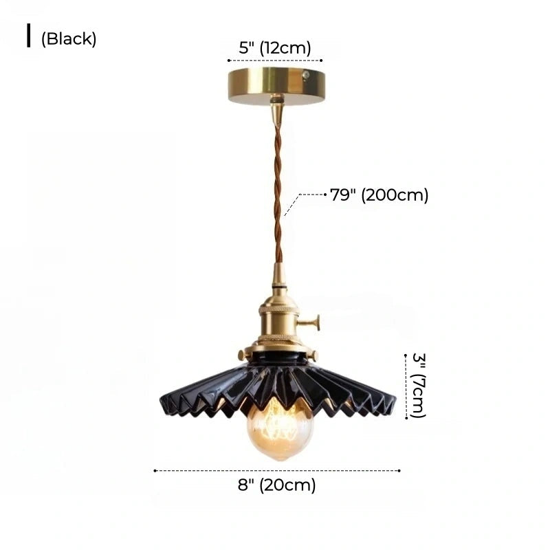 Celestine Floral Scalloped Ceramic Pendant Light