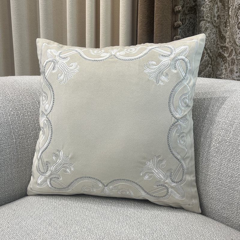 Royal Baroque Embroidered Velvet Pillow Case