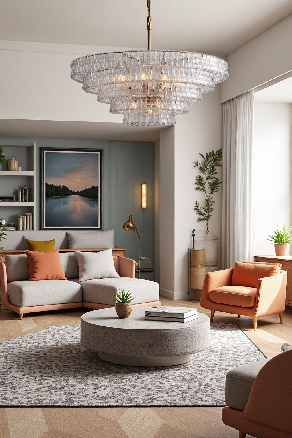 Juliet Multi-Tier Crystal Round Chandelier