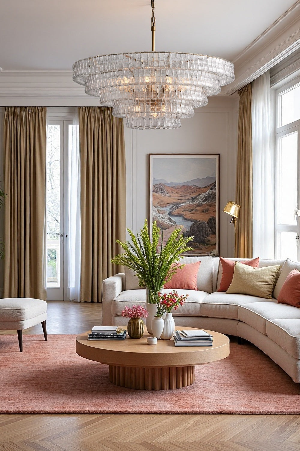 Juliet Multi-Tier Crystal Round Chandelier