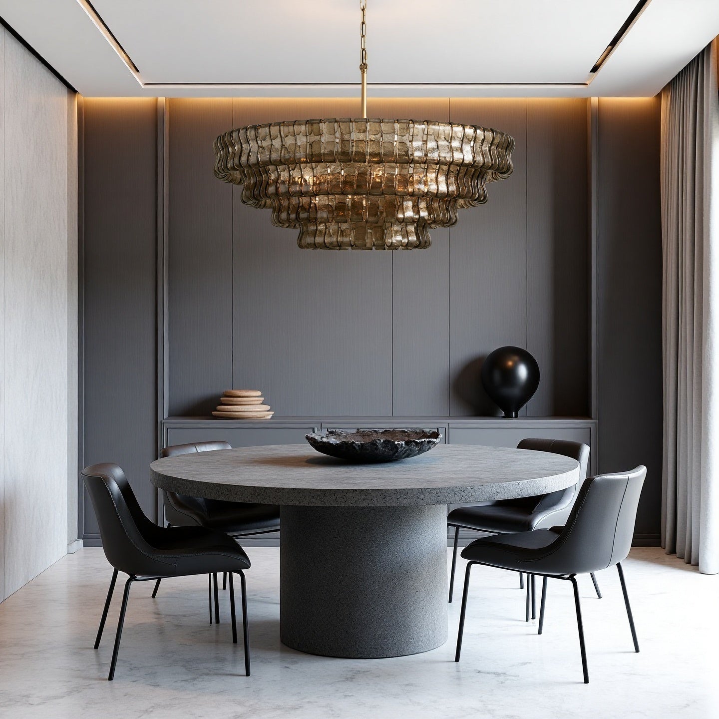 Juliet Multi-Tier Crystal Chandelier, Gray