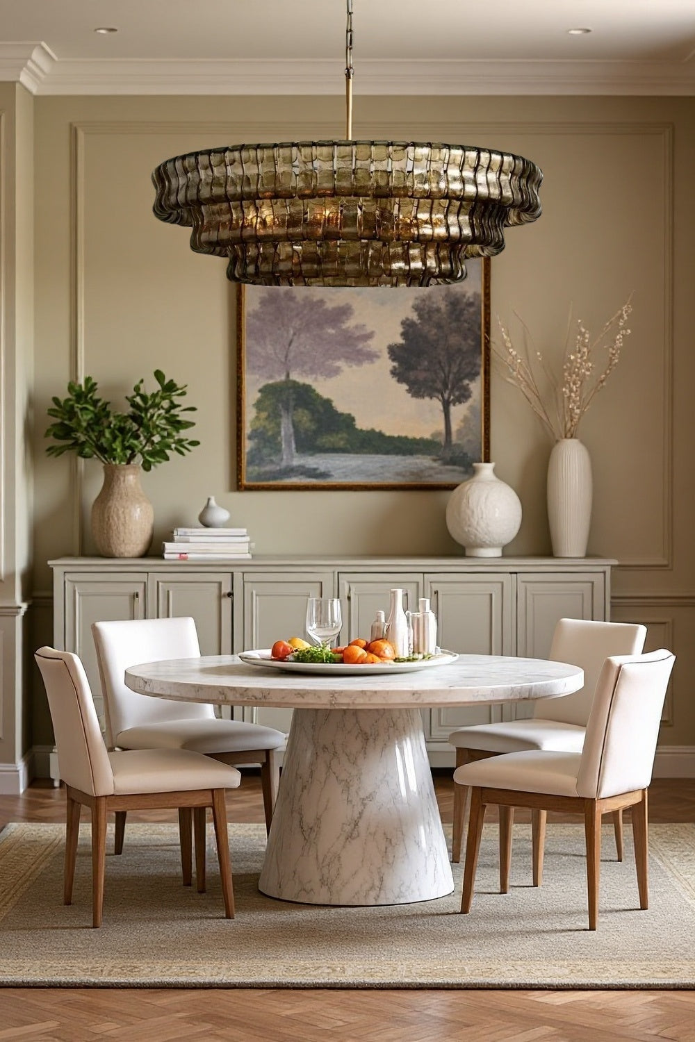 Juliet Multi-Tier Crystal Chandelier, Gray