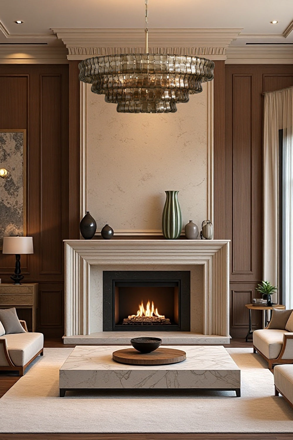 Juliet Multi-Tier Crystal Chandelier, Gray