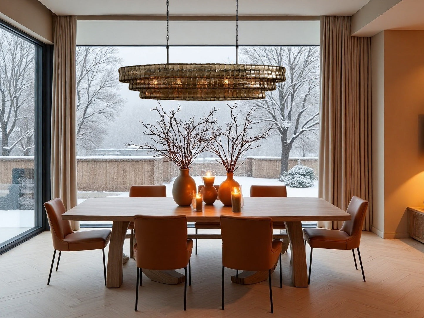 Juliet Multi-Tier Oval Crystal Chandelier