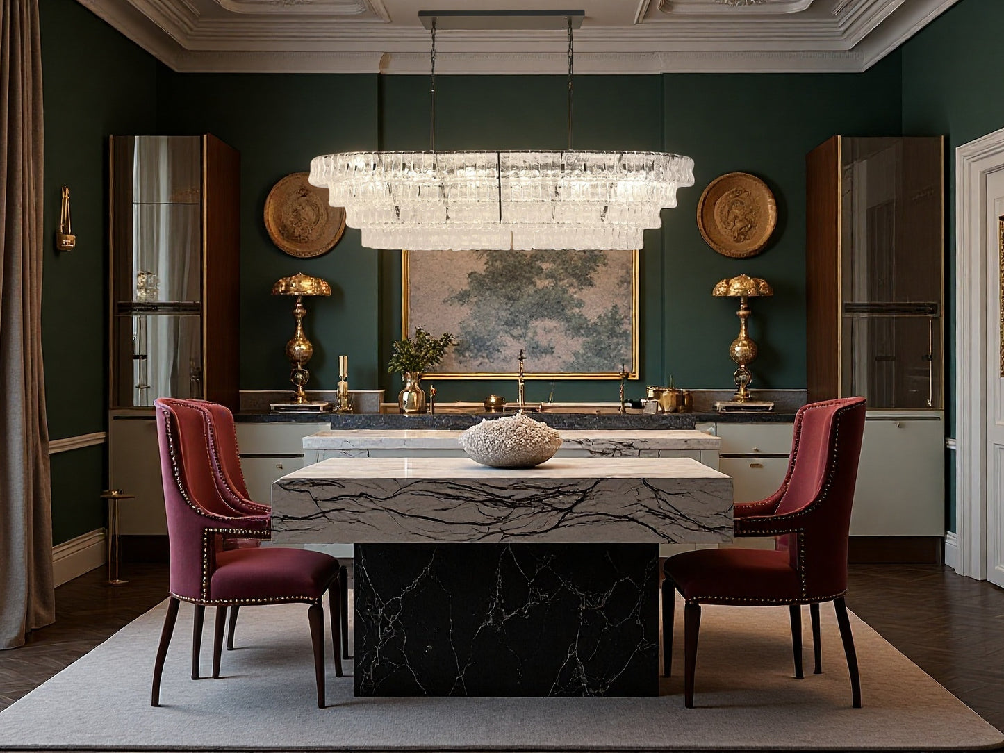 Juliet Multi-Tier Oval Crystal Chandelier