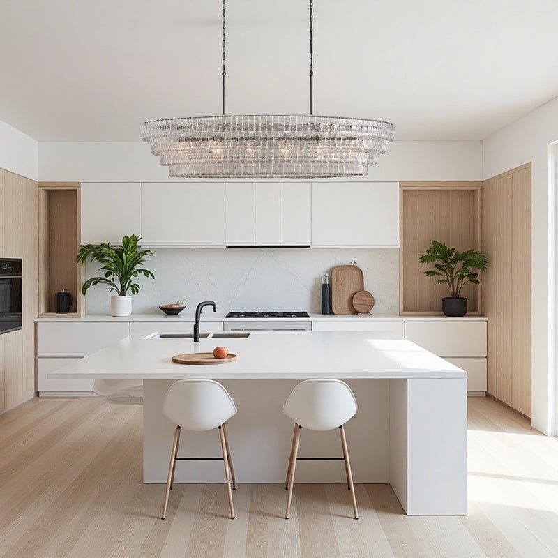 Juliet Multi-Tier Oval Crystal Chandelier