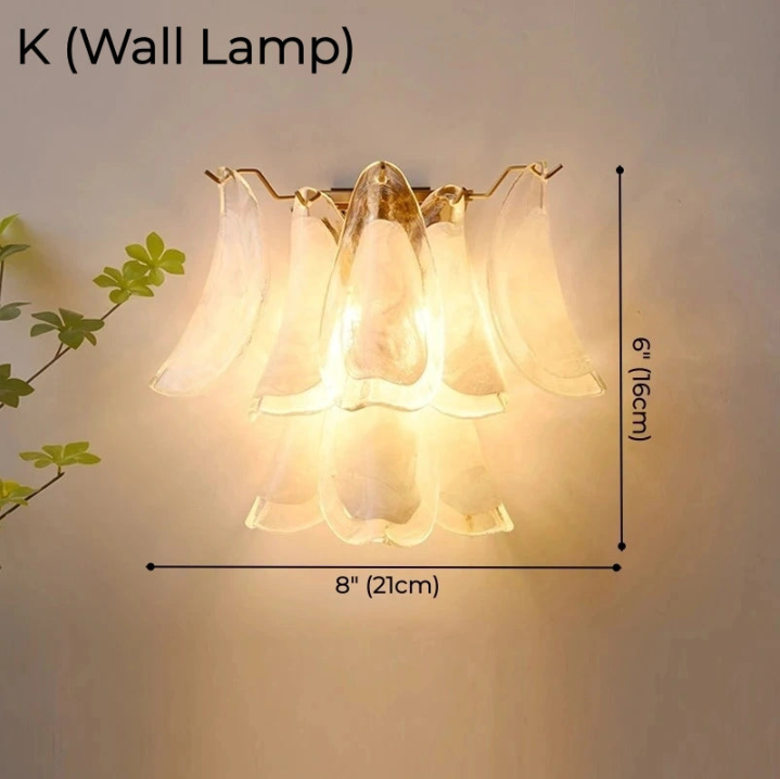 Alessia White Jade Glass Branch Chandelier