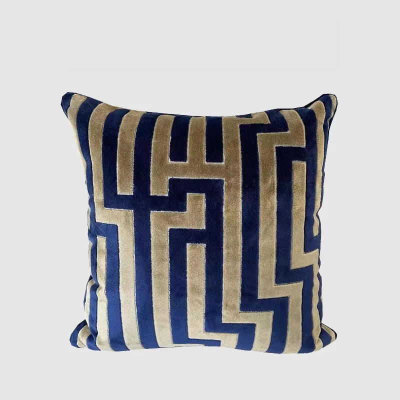 French Luxury Maze Velvet Pillow Case