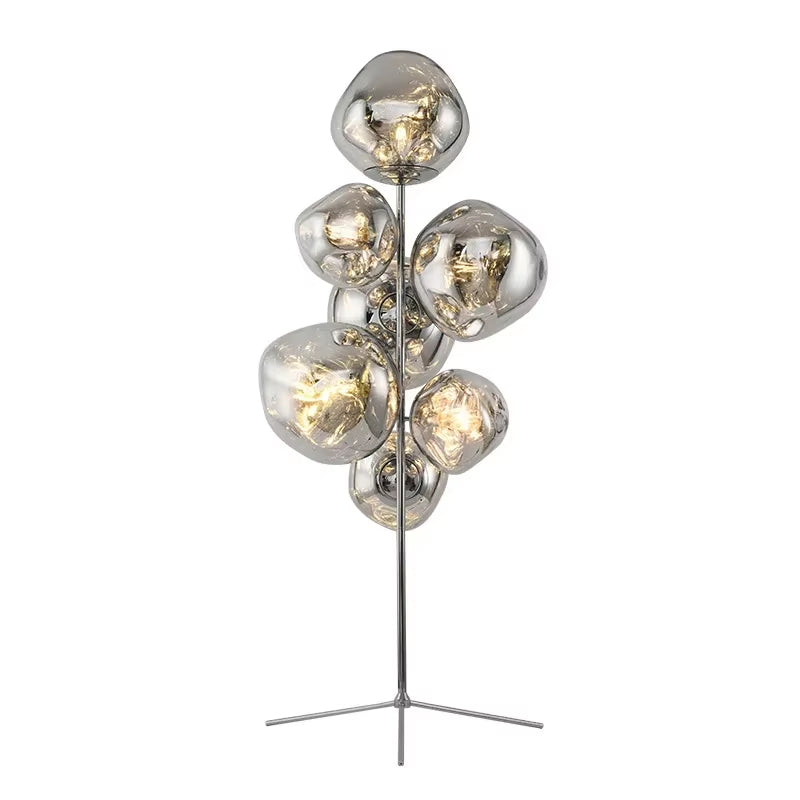 Tambora Lava Floor Lamp with Low-Profile Tripod Base
