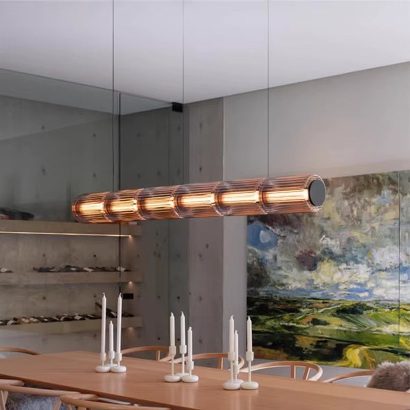 Mallory Column Glass Vertical Pendant Light