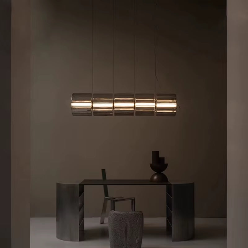Mallory Column Glass Vertical Pendant Light