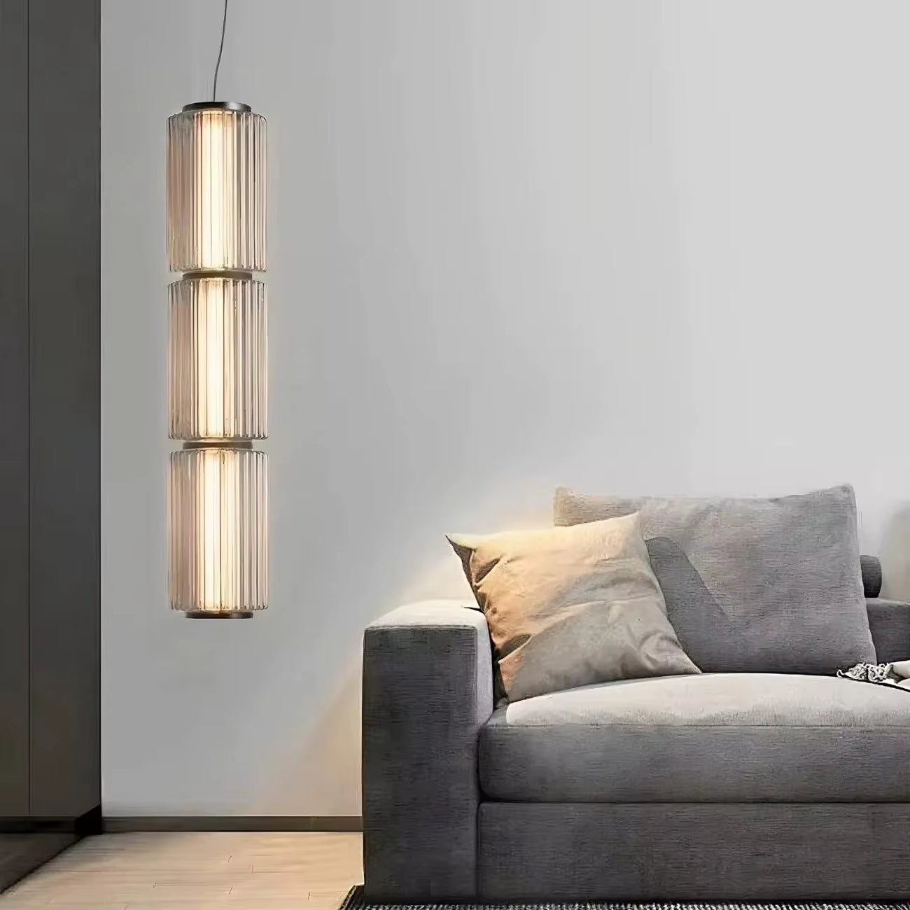 Mallory Column Glass Vertical Pendant Light