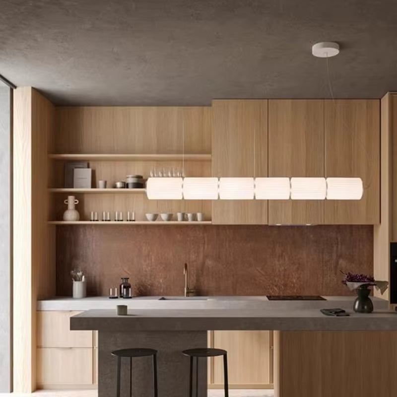 Mallory Column Glass Vertical Pendant Light