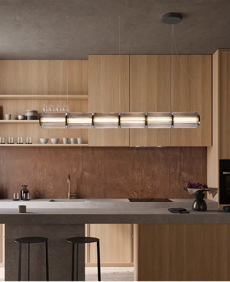 Mallory Column Glass Vertical Pendant Light