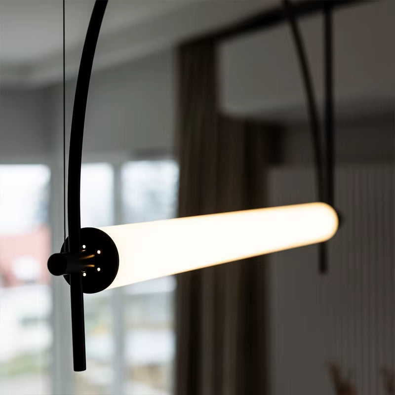 Designer Arched Linear LED Pendant Light, Dimmable