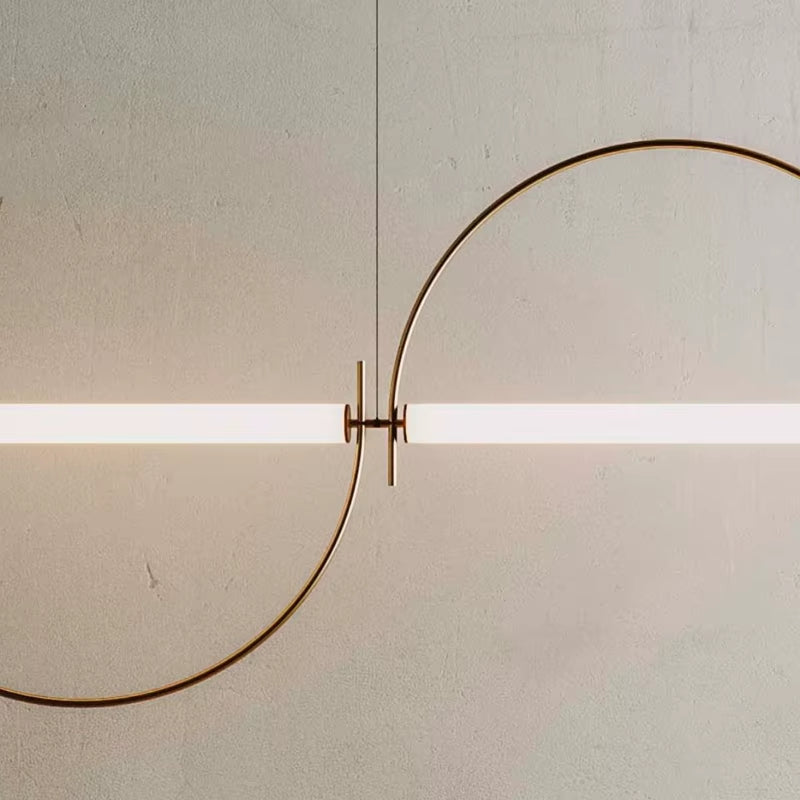 Designer Arched Linear LED Pendant Light, Dimmable