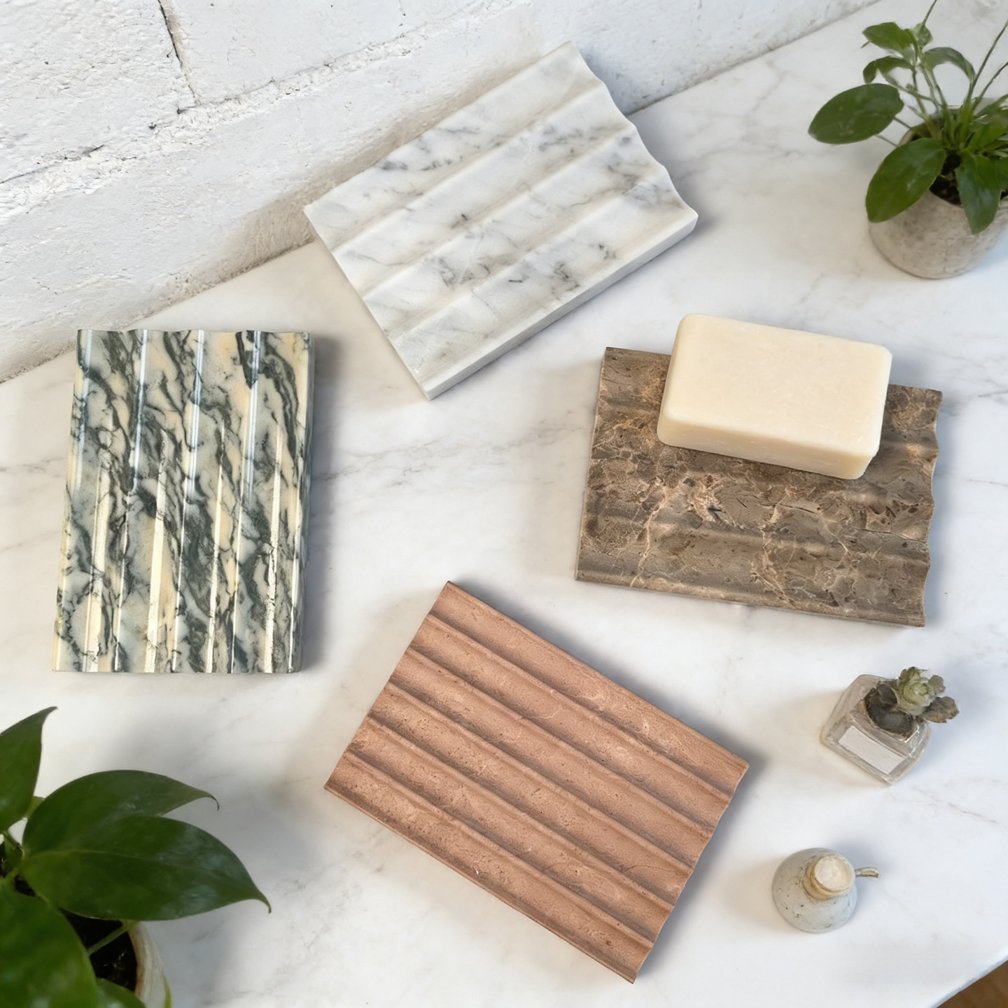 Aurelia Wave Marble Soap Dish