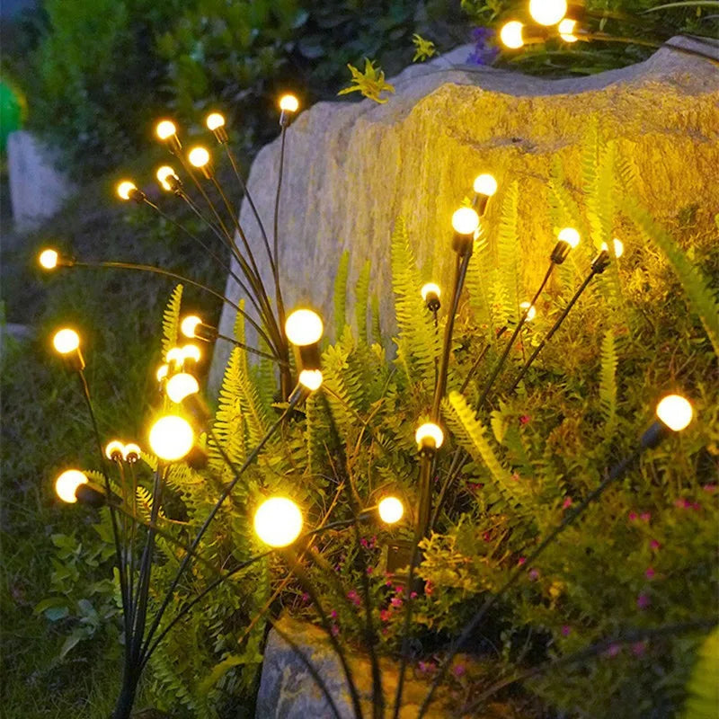 Led Firefly Large Installation Solar Firefly Garden Lights – Waterproof LED Outdoor Pathway Decor ...
