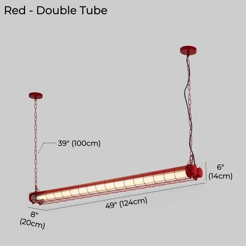 Briggs Caged Tube LED Linear Pendant Light