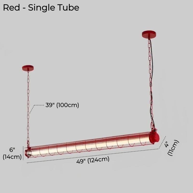 Briggs Caged Tube LED Linear Pendant Light