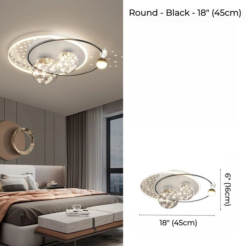 Starry Orbit Halo LED Flush Mount Light