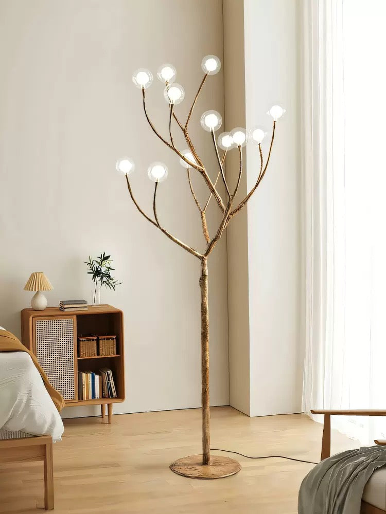 Rustic Tree Branch Floor Lamp - Nature Inspired Modern Nightstand Lamp ...