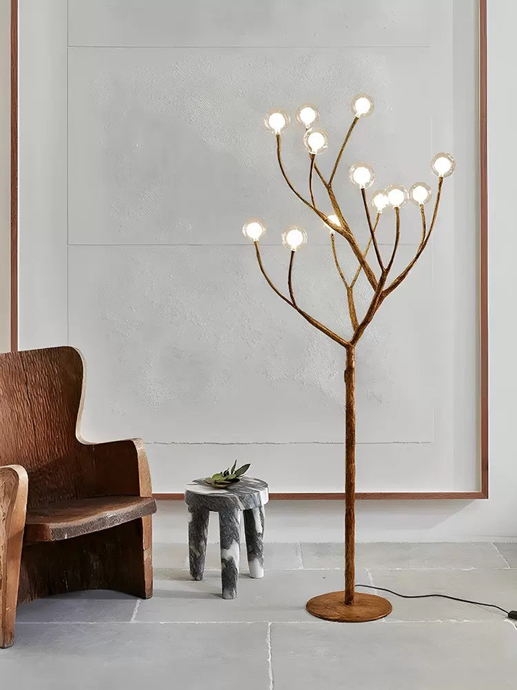 Rustic Tree Branch Floor Lamp - Nature Inspired Modern Nightstand Lamp ...