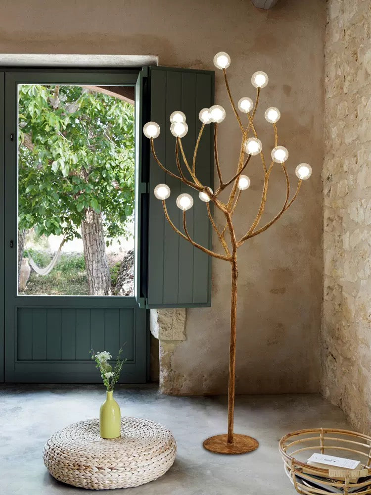 Rustic Tree Branch Floor Lamp - Nature Inspired Modern Nightstand Lamp ...