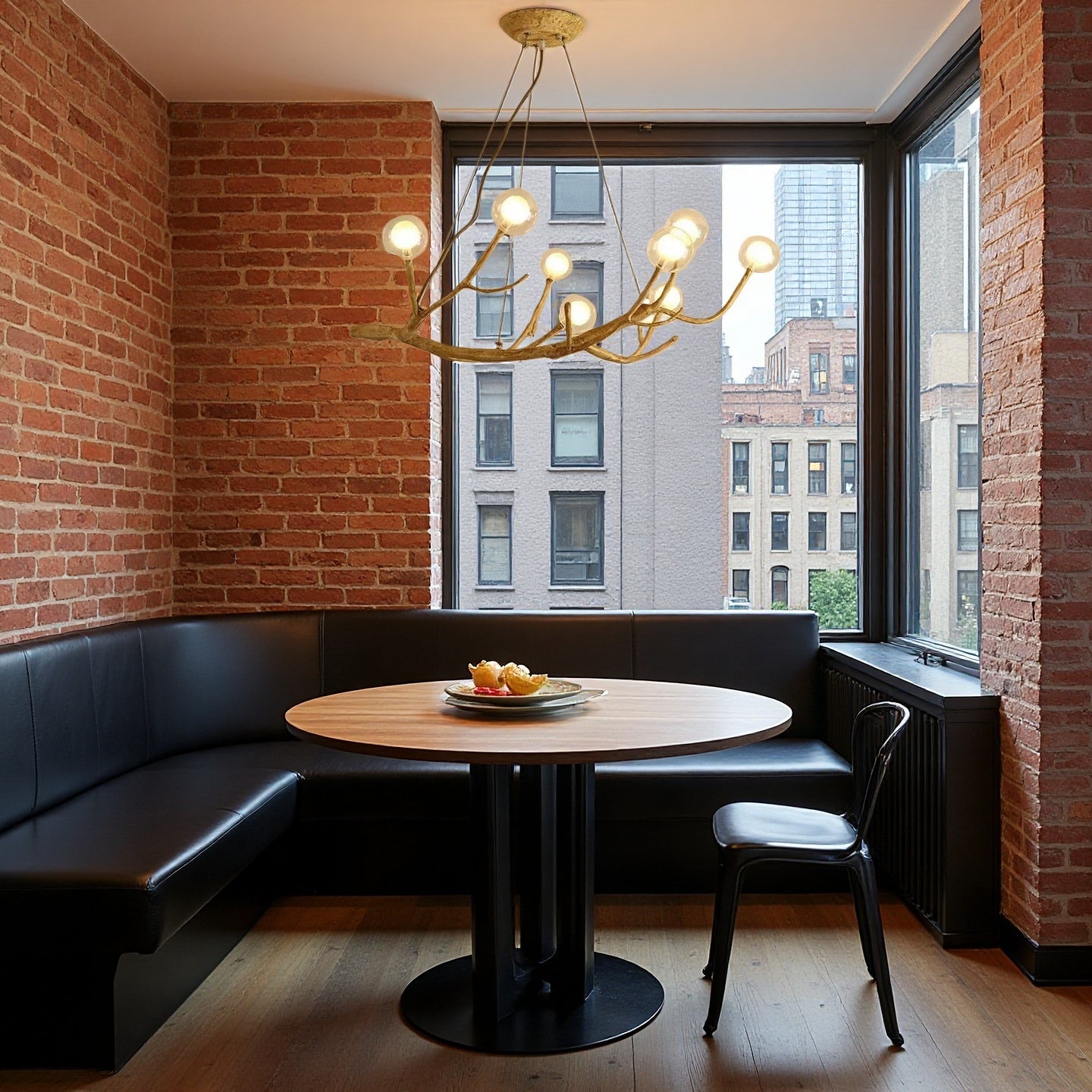 Rustic Tree Branch Chandelier, Dimmable