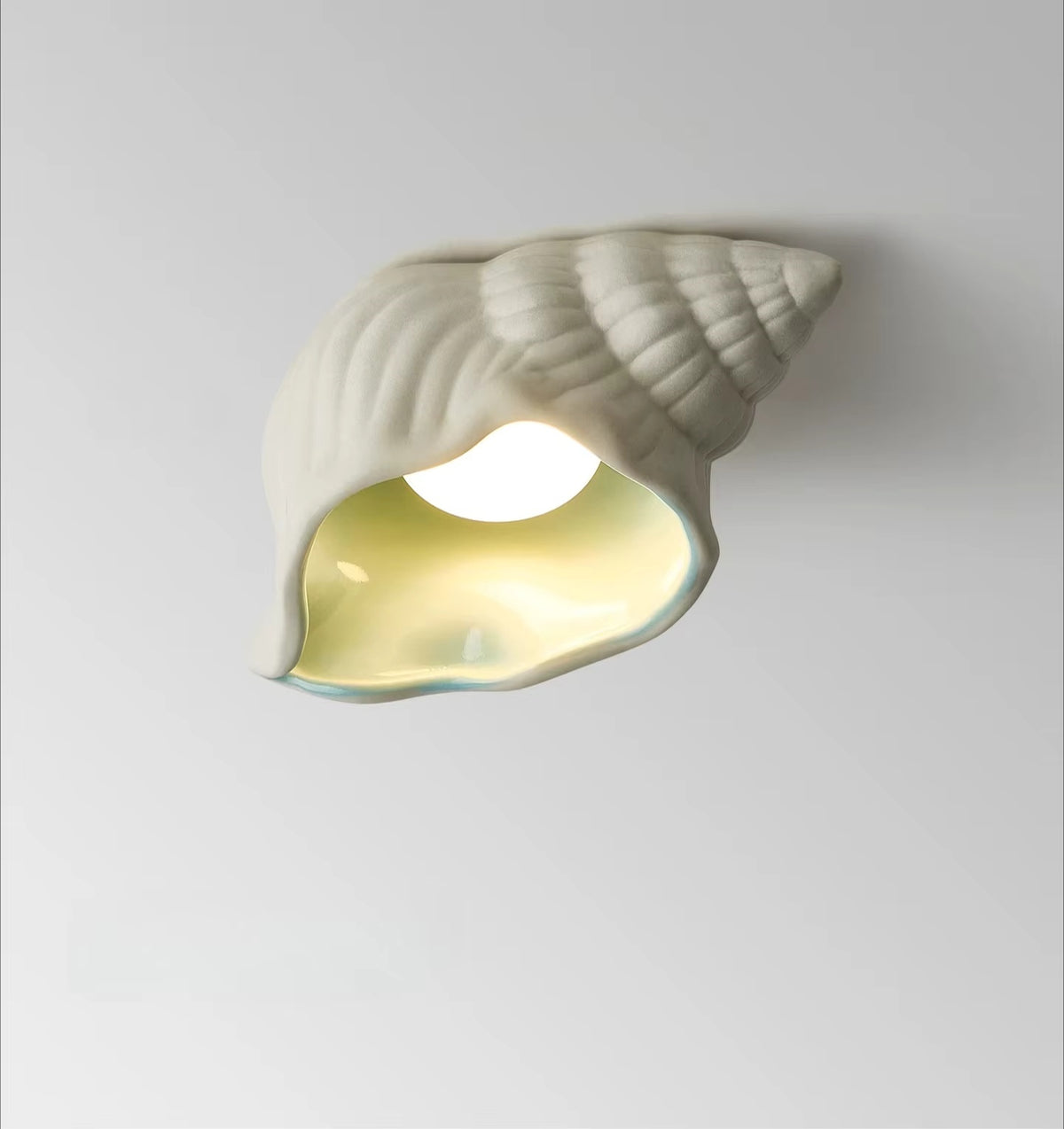 Nerissa Ceramic Conch Shell Ceiling Light