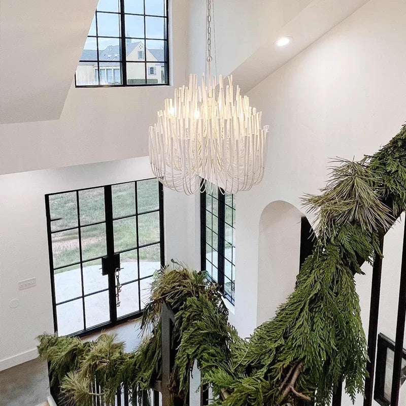 Agave Abstract Wood Chandelier