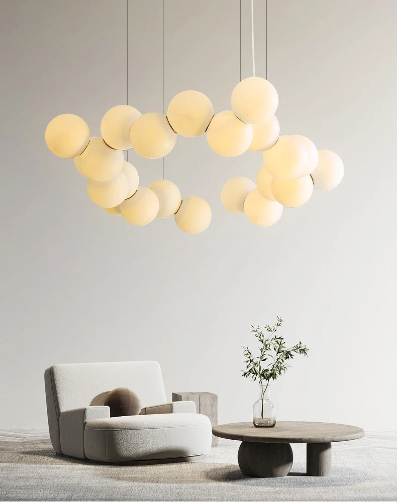 Cloud Linked Bubble Chain Pendant Light