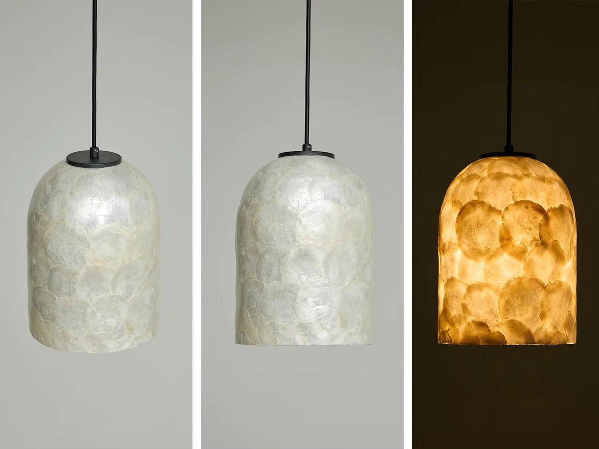 Nerina Capiz Shell Glass Dome Pendant Light