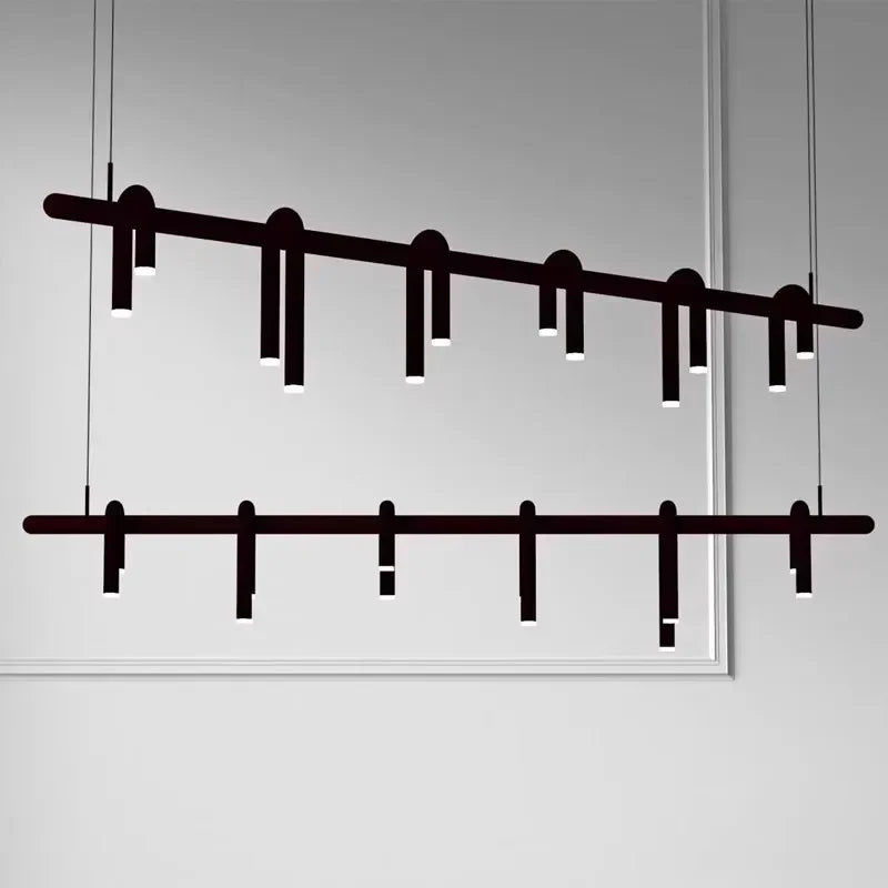Calder Red Tube Chandelier