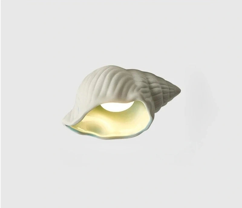 Nerissa Ceramic Conch Shell Ceiling Light