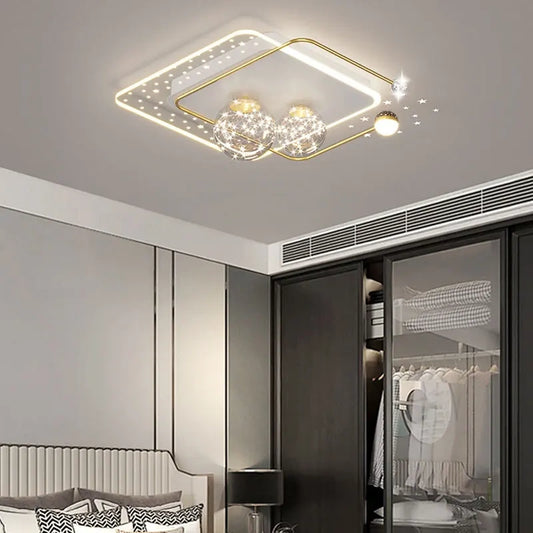 Starry Orbit Halo LED Flush Mount Light