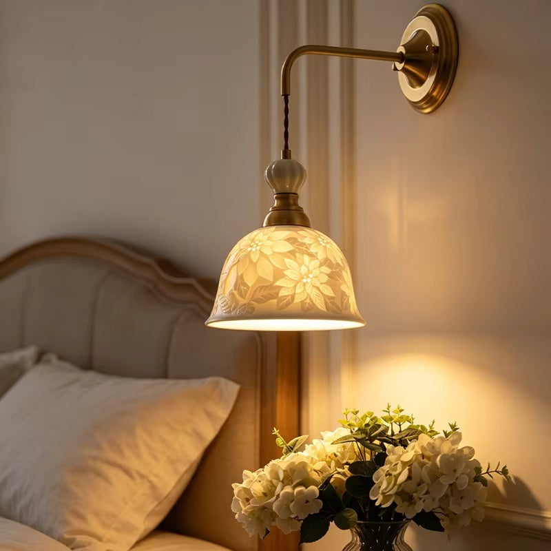 Delphine Floral Ceramic Wall Lamp & Pendant Light