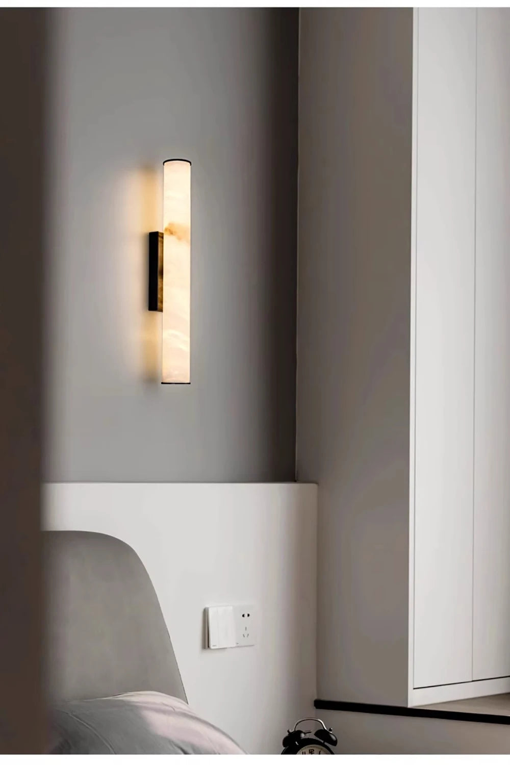 Daphne Laurel Tube Alabaster Wall Sconce
